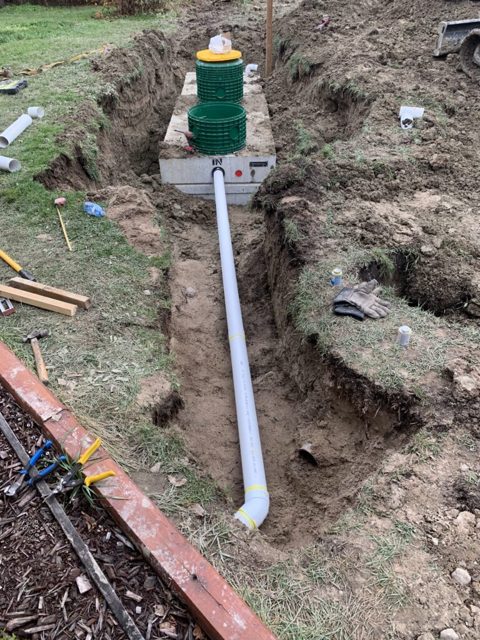 Stock photo of a septic system installation