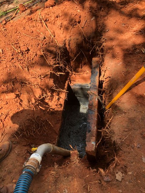 Stock photo of septic tank pumping