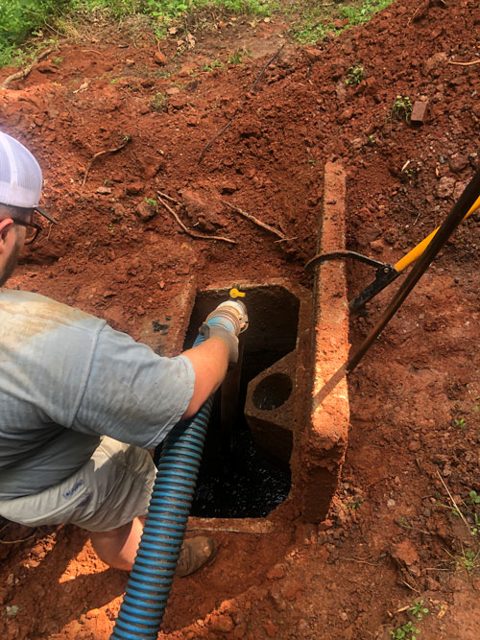Stock photo of septic tank pumping