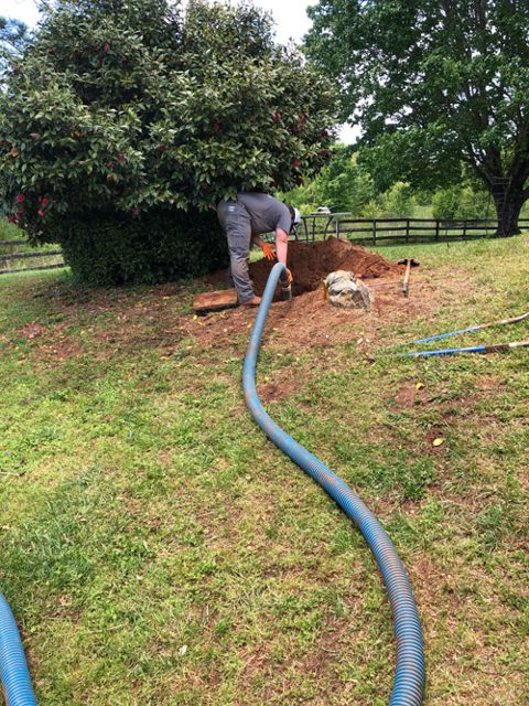 Stock photo of septic tank pumping